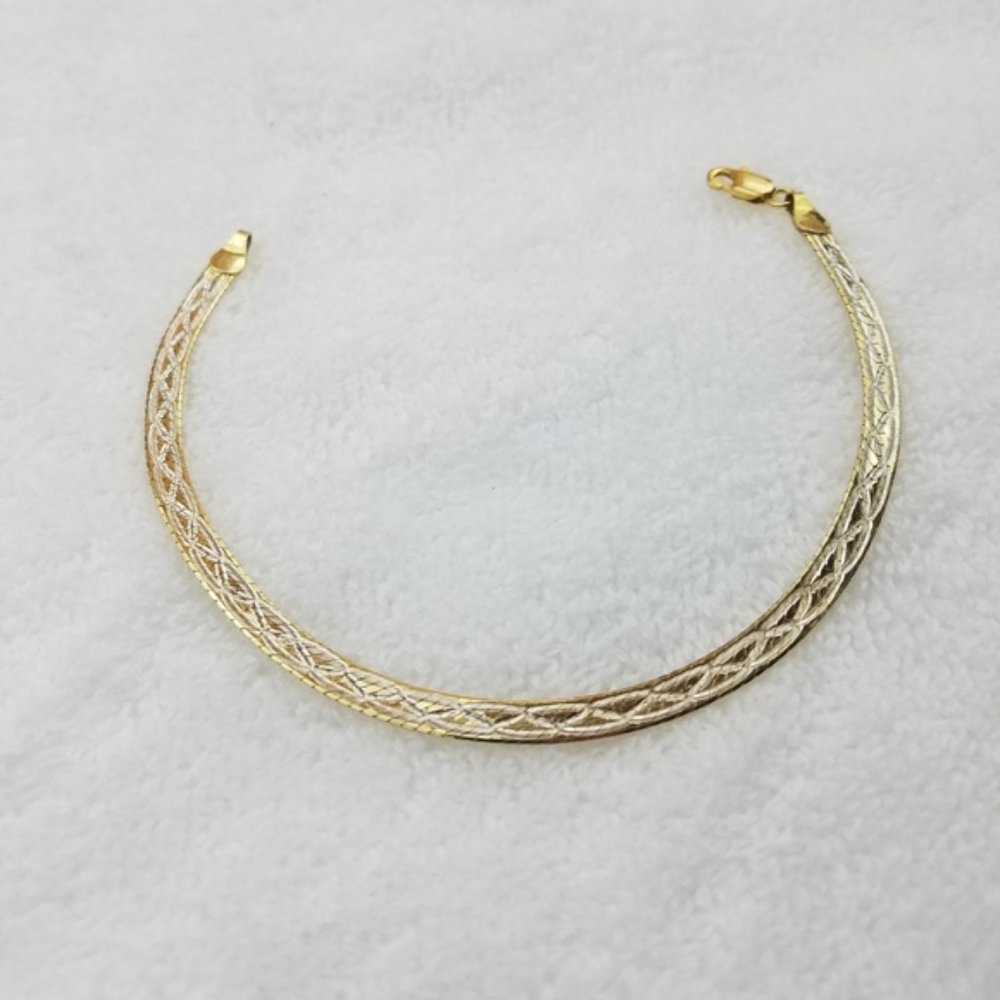 925 Sterling SILVER and GOLD Chain Bracelet